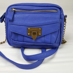Xhilaration blue purse with partial chain strap